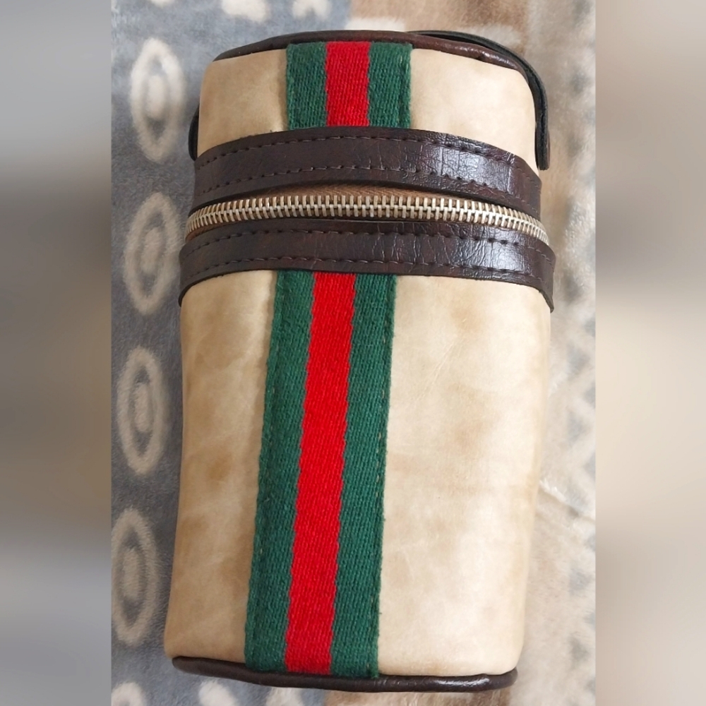 Vintage Gucci Leather Flask Holder